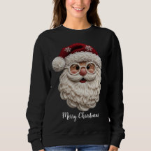 Camiseta con cara de Santa adorable Navidad 