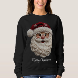 Sudadera Camiseta con cara de Santa adorable Navidad
