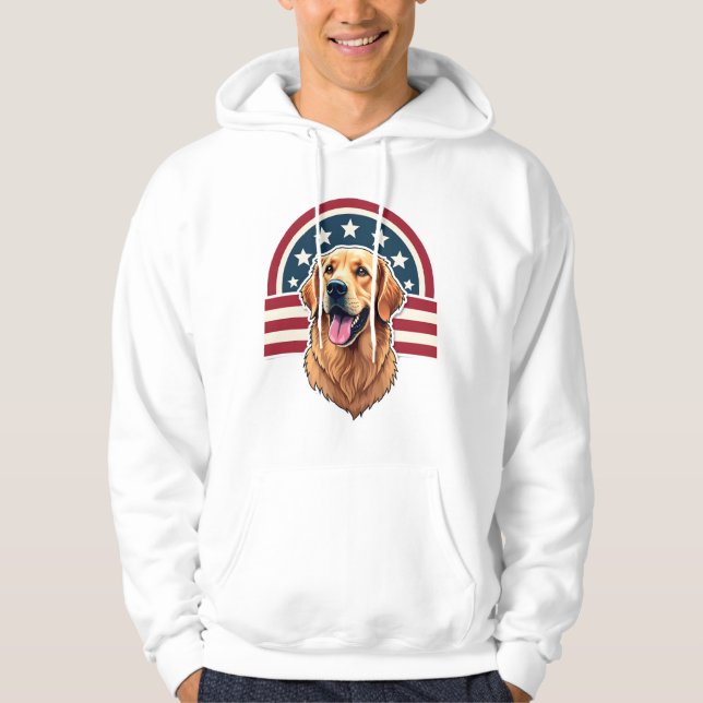 Sudadera Camiseta con diseño de arco de Golden Retriever pa (Anverso)