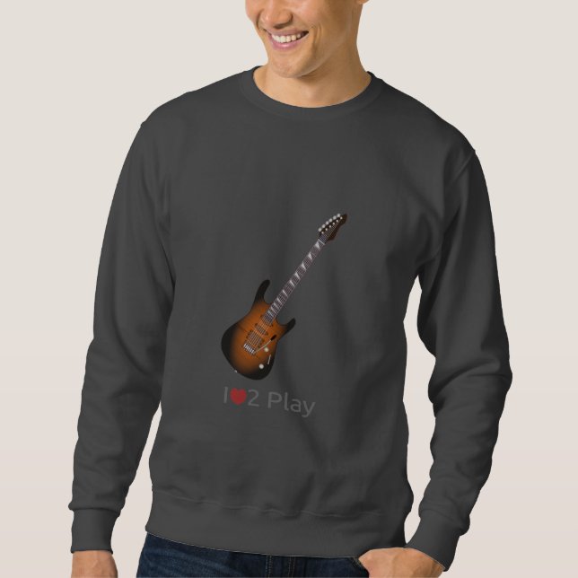 Sudadera Camiseta con ilustracion de guitarra eléctrica (Anverso)