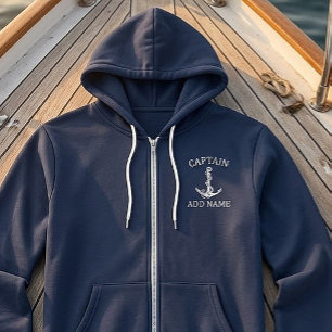 Sudadera Camiseta con nombre de capitán de cuerda de ancla