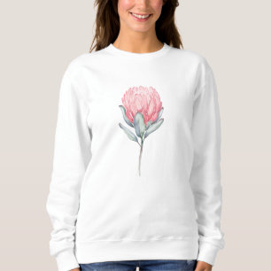 Sudadera Camiseta con una delicada flor en tonos pastel.