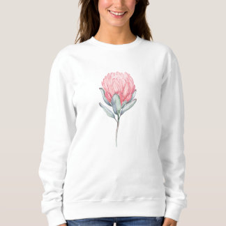 Sudadera Camiseta con una delicada flor en tonos pastel.