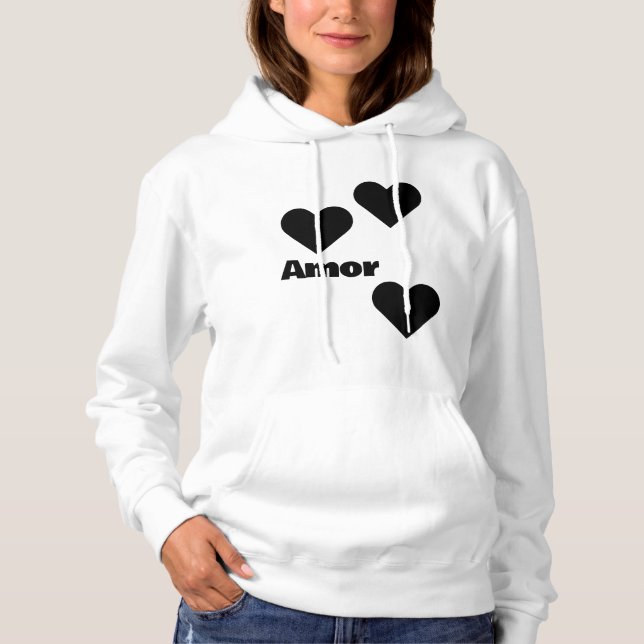 Sudadera camiseta coração love (Anverso)