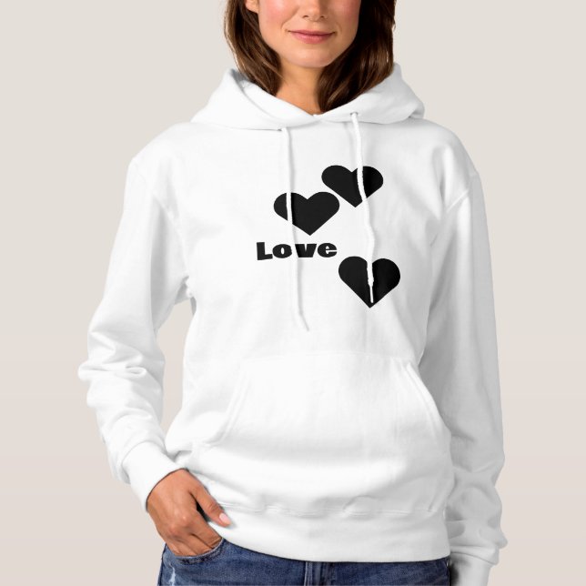 Sudadera camiseta coração love (Anverso)
