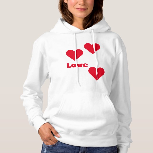 Sudadera camiseta coração love (Anverso)
