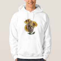 Camiseta cráneo y girasoles