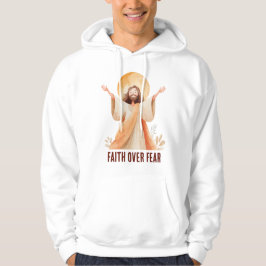 Sudadera Camiseta cristiana Jesús Fe sobre Miedo