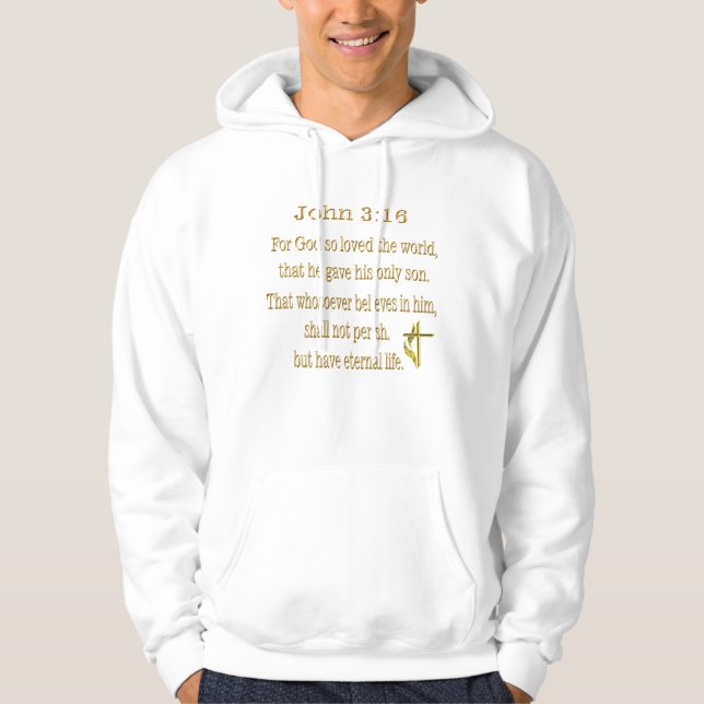 Sudadera Camiseta cristiana John 3:16 (Anverso)