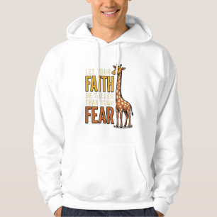 Sudadera Camiseta cristiana vintage de jirafa Faith Over Fe