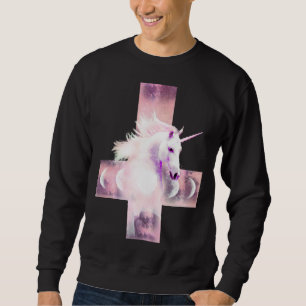 Sudadera Camiseta cruzada al revés del unicornio