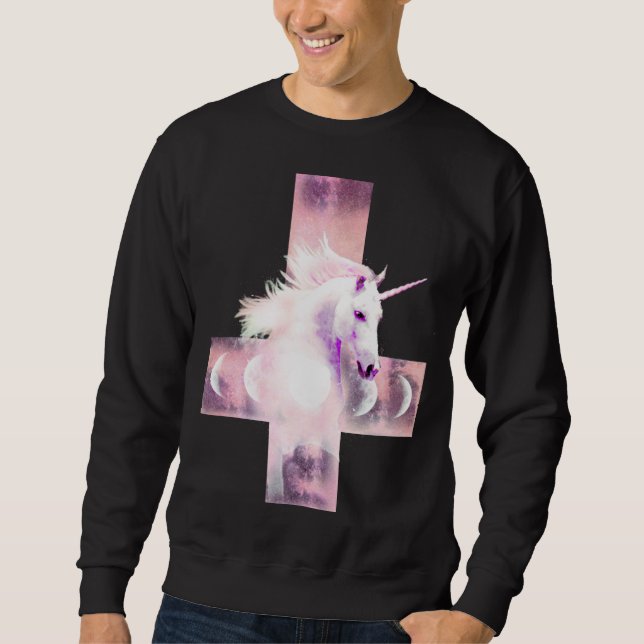 Sudadera Camiseta cruzada al revés del unicornio (Anverso)