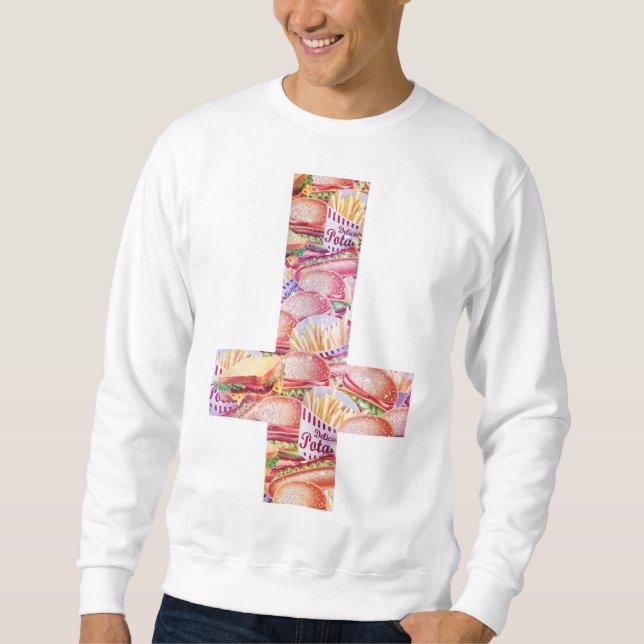 Sudadera Camiseta cruzada de la hamburguesa (Anverso)