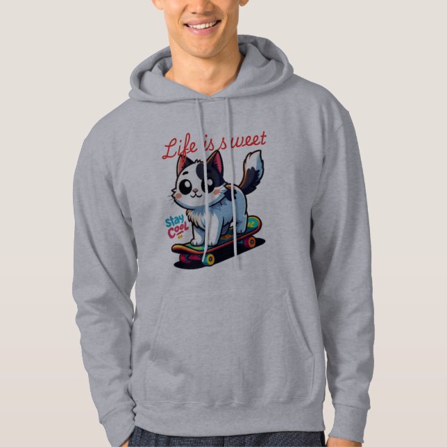 Sudadera Camiseta Cute Guay Cat (Anverso)