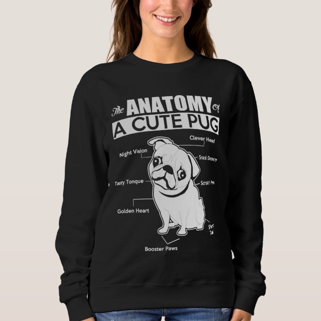 Sudadera Camiseta CUTE PUG Classic 34 (Anverso)