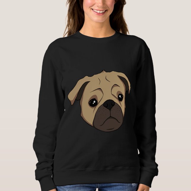 Sudadera Camiseta Cute Pug Face Classic 570 (Anverso)