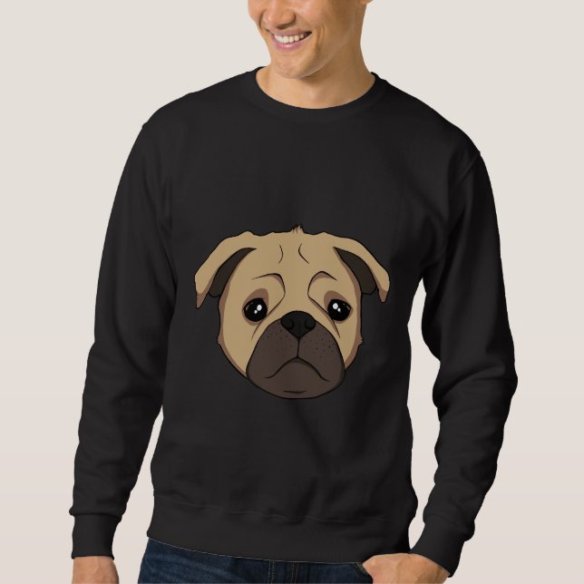 Sudadera Camiseta Cute Pug Face Classic 570 (Anverso)