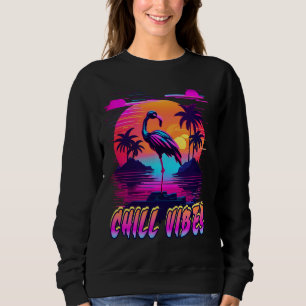 Sudadera Camiseta Cyberpunk Flamiingo, outrun retro futuris