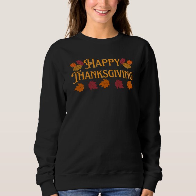 Sudadera Camiseta de Acción de Gracias feliz (Anverso)