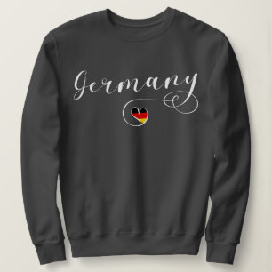 Sudadera Camiseta de Alemania del corazón, bandera alemana