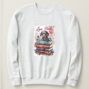 Sudadera Camiseta de amante de libros Camiseta de perro lin