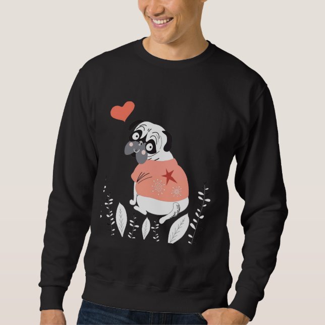Sudadera Camiseta de amor de Pug Classic T-Shirt 193 (Anverso)