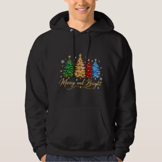 Sudadera Camiseta de árbol de Navidad Alegre y Brillante