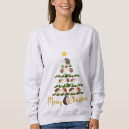 Sudadera Camiseta de árbol de navidad Hedge Hog