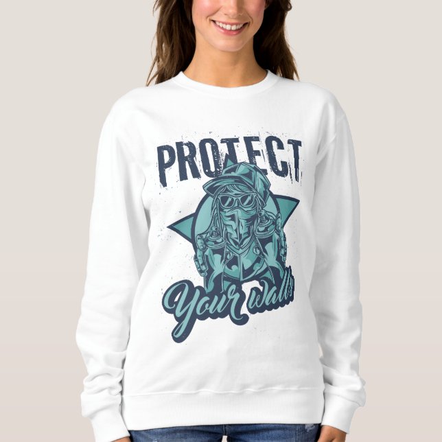Sudadera Camiseta de Arte de Graffiti en Pared | Spray de A (Anverso)