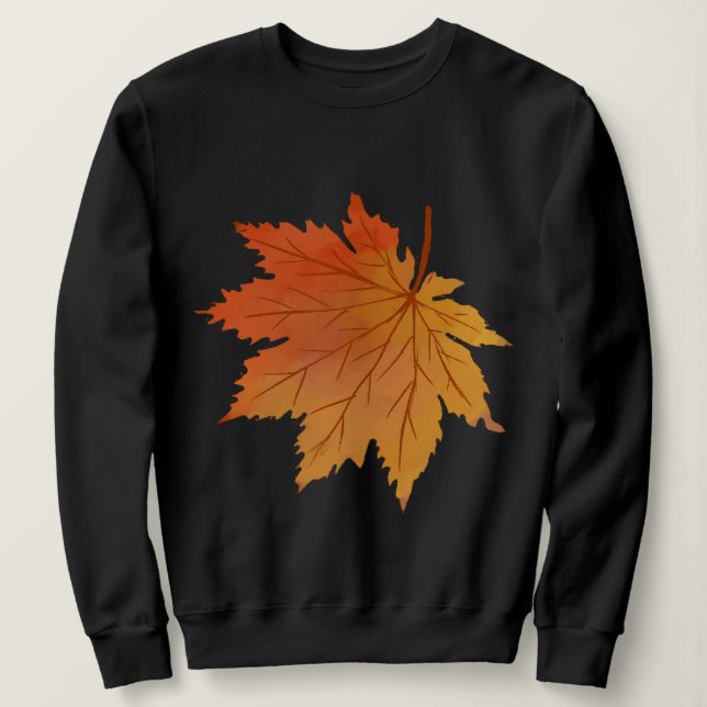 Sudadera Camiseta de arte de la hoja de arce de otoño - Col (Anverso del diseño)