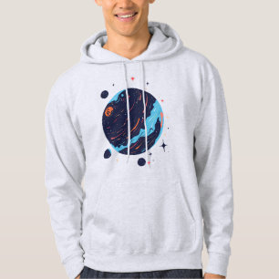 Sudadera Camiseta de arte espacial con planetas cósmicos