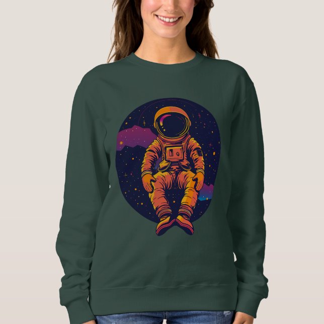 Sudadera Camiseta de Astronauta Soñador Cósmico – Explora (Anverso)