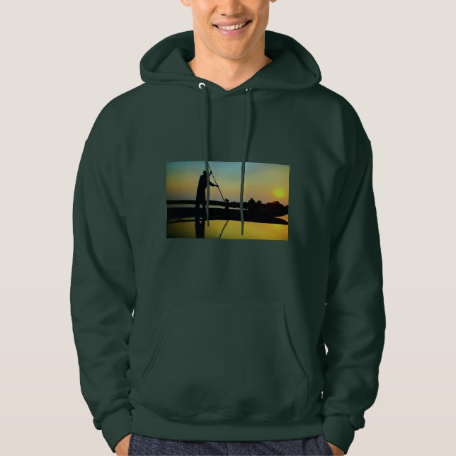 SUDADERA CAMISETA DE BAÑO DE HOMBRES - VIAJE POR EL RÍO (Anverso)