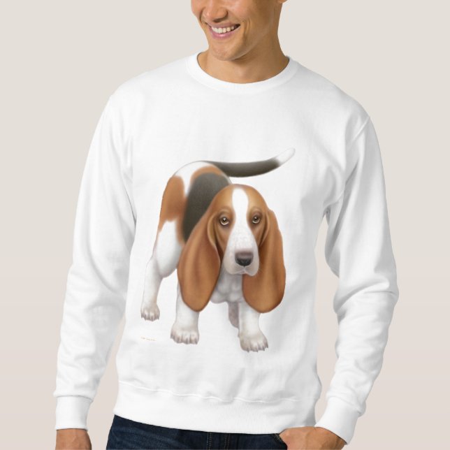 Sudadera Camiseta de Basset Hound (Anverso)