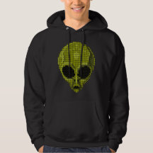 Camiseta de cabeza verde alienígena