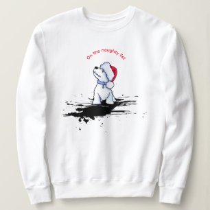 Sudadera Camiseta de cachorro Westie de Navidad