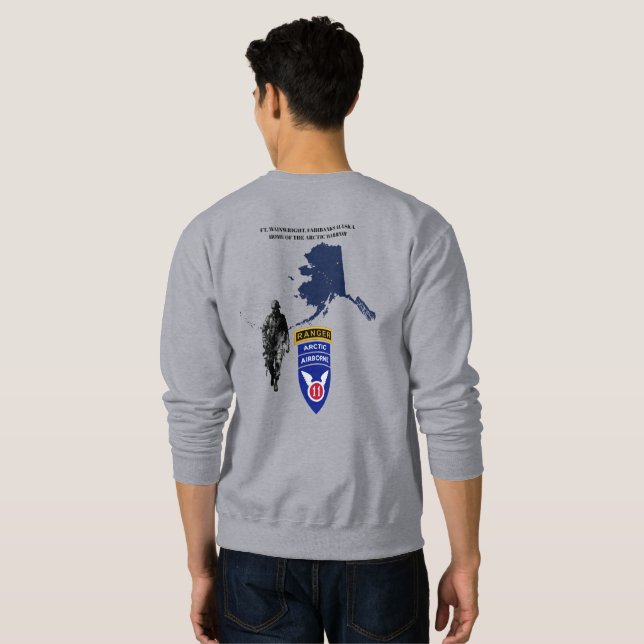 Sudadera Camiseta de camiseta de FORT WAINWRIGHT WARRIORS (Reverso completo)