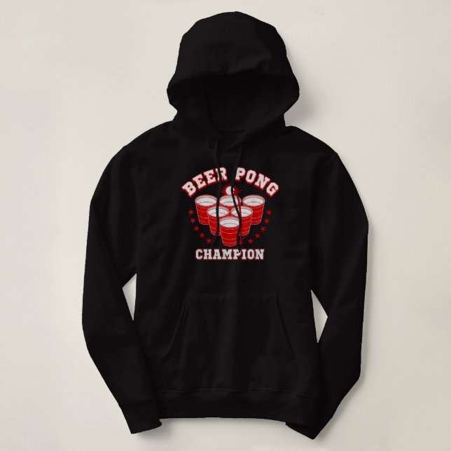 Sudadera Camiseta de Campeón de Beer Pong divertida (Diseño del anverso)