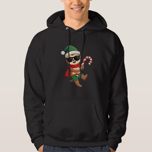 Sudadera Camiseta de Caña de Caramelo de Menta Elf Sloth de (Anverso)