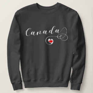 Sudadera Camiseta de Canadá del corazón, bandera canadiense