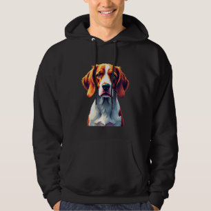 Sudadera Camiseta de cara de perro de Brittany Spaniel fran