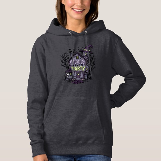 Sudadera Camiseta de Casa Embrujada Divertida Fiesta de Hal (Anverso)