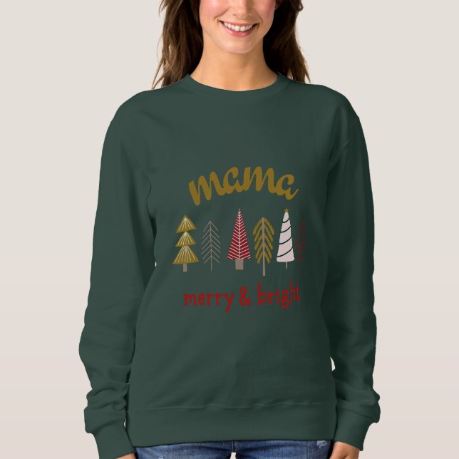 Sudadera Camiseta de cerezo y familia brillante moderna a j (Anverso)