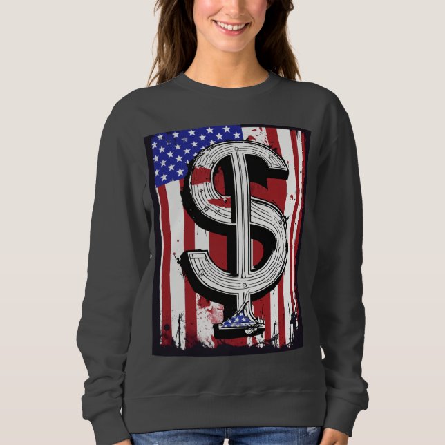 Sudadera camiseta de Chicas estadounidenses - elegante y pa (Anverso)