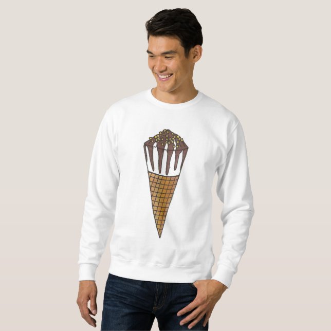 Sudadera Camiseta de crema de helado de chocolate nutty Bud (Anverso completo)