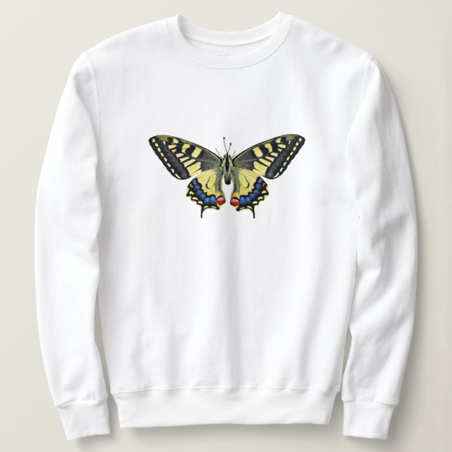 Sudadera Camiseta de Crewneck de la mariposa (Anverso del diseño)