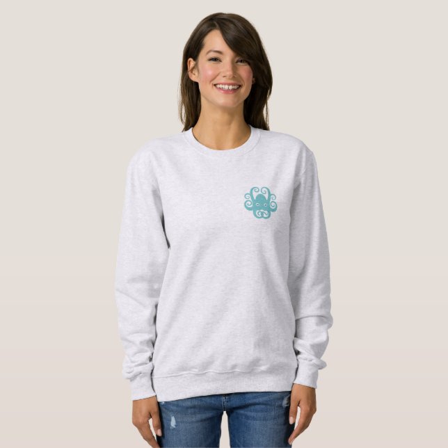 Sudadera Camiseta de Crewneck de las mujeres (Anverso completo)