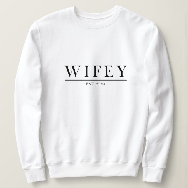 Sudadera Camiseta de cuello de crema para pareja casada (Anverso del diseño)