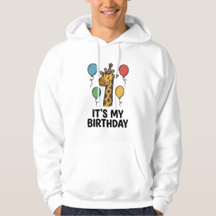 Sudadera Camiseta de cumpleaños de jirafa linda Diseño de f