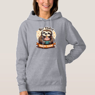 Sudadera Camiseta de cumpleaños de perezoso gráfico de anim